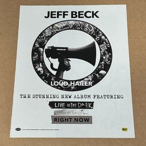 JEFF BECK - LOUD HAILER - 2016 Promo Print Ad